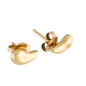 Tiffany by Elsa Peretti 18k gold comma earrings. Beautiful, chic & classic.